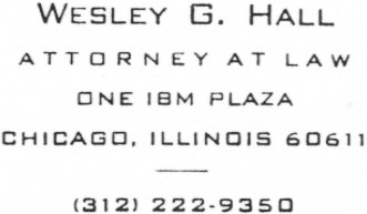 Wesley G. Hall - Attorney At Law